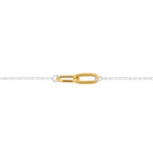 Load image into Gallery viewer, Sterling Silver Two Tone Infinity 17+2cm Bracelet