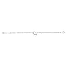 Load image into Gallery viewer, Sterling Silver Two Hearts 17+2cm Bracelet