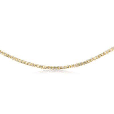 Sterling Silver Gold Plated Fancy 150 Gauge 45cm Chain