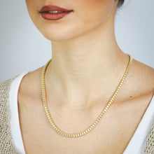 Load image into Gallery viewer, Sterling Silver Gold Plated Fancy 150 Gauge 45cm Chain