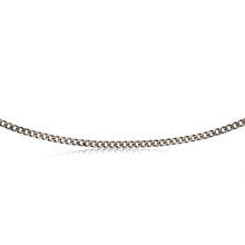 Load image into Gallery viewer, Sterling Silver Black Rhodium Plated Curb 150 Gauge 55cm Chain