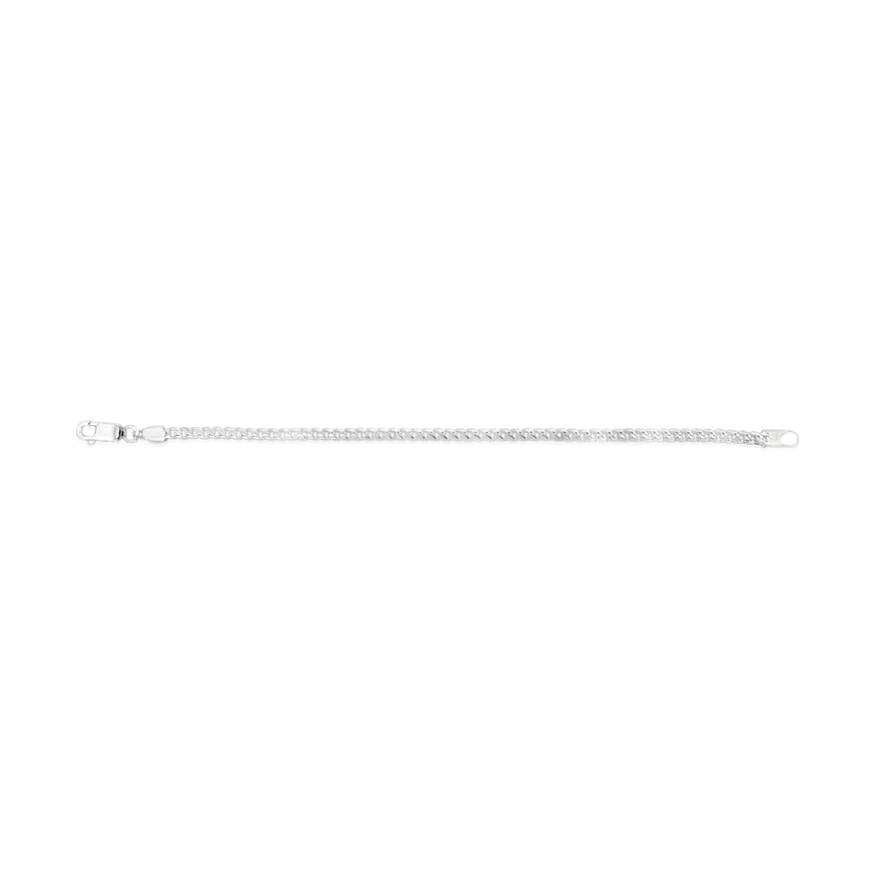 Sterling Silver Fancy 150Gauge Rounded 19cm Bracelet