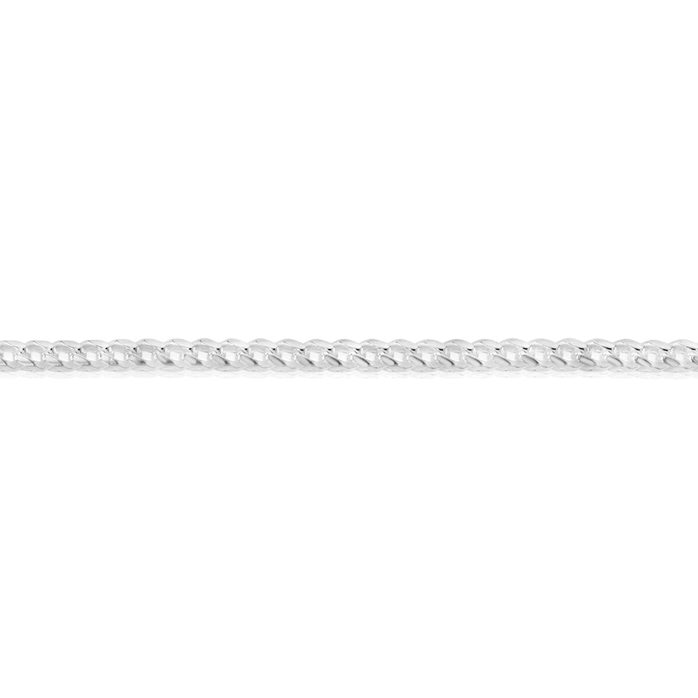 Sterling Silver Fancy 150Gauge Rounded 19cm Bracelet