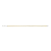 Load image into Gallery viewer, Sterling Silver And Gold-Plated Two-Tone Fancy 300 Gauge 19cm Bracelet