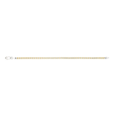 Sterling Silver And Gold-Plated Two-Tone Fancy 300 Gauge 19cm Bracelet