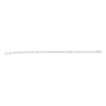 Load image into Gallery viewer, Sterling Silver Fancy Patterned Paperclip 90 Gauge 19cm Bracelet