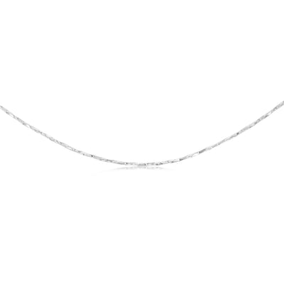 Sterling Silver Fancy 160 Gauge Twisted 45cm Chain