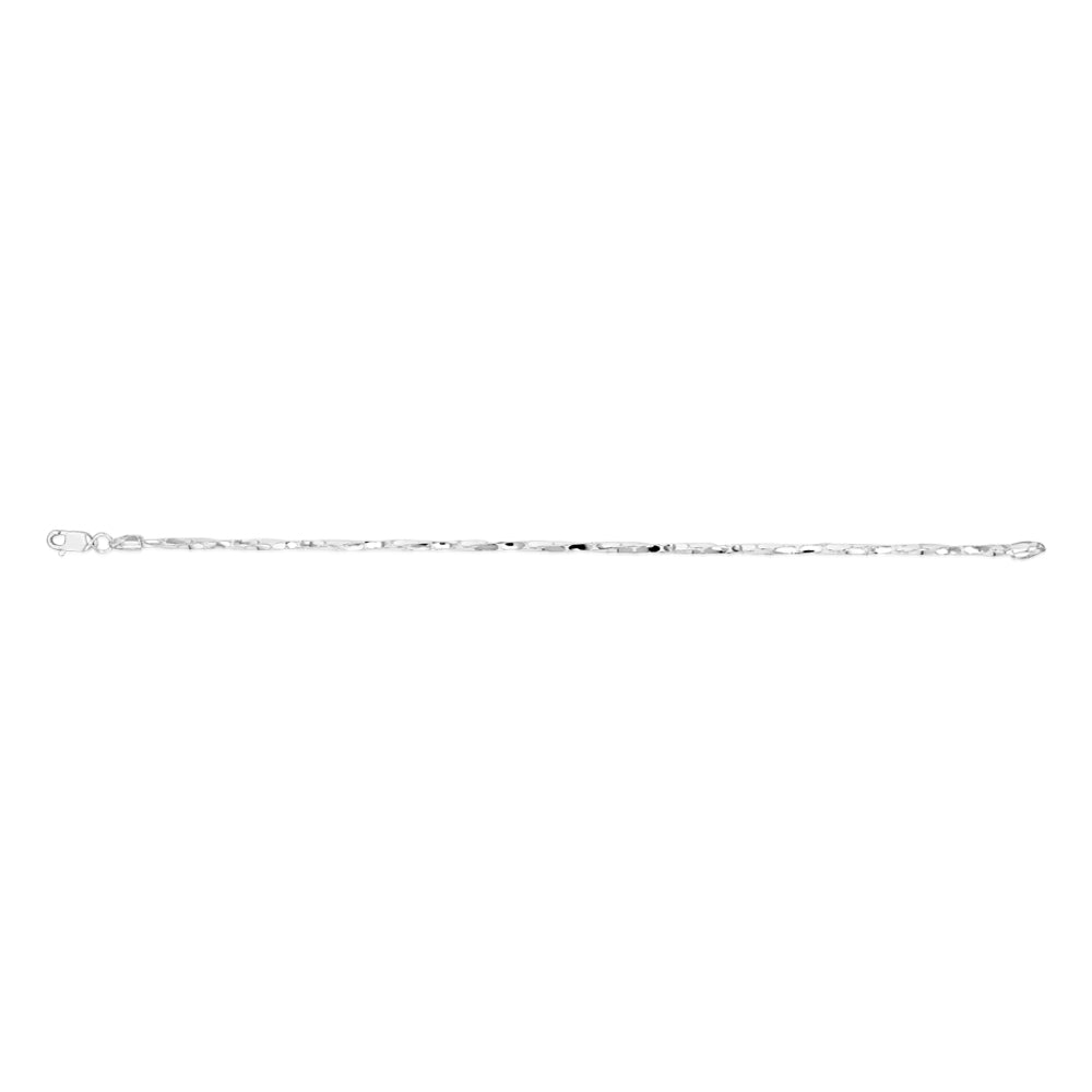 Sterling Silver Fancy 160 Gauge Twisted 19cm Bracelet
