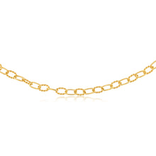 Load image into Gallery viewer, Sterling Silver Gold Plated Fancy Chunky Paperclip 45cm Chain