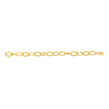 Load image into Gallery viewer, Sterling Silver Gold Plated Fancy Chunky Paperclip 19cm Bracelet