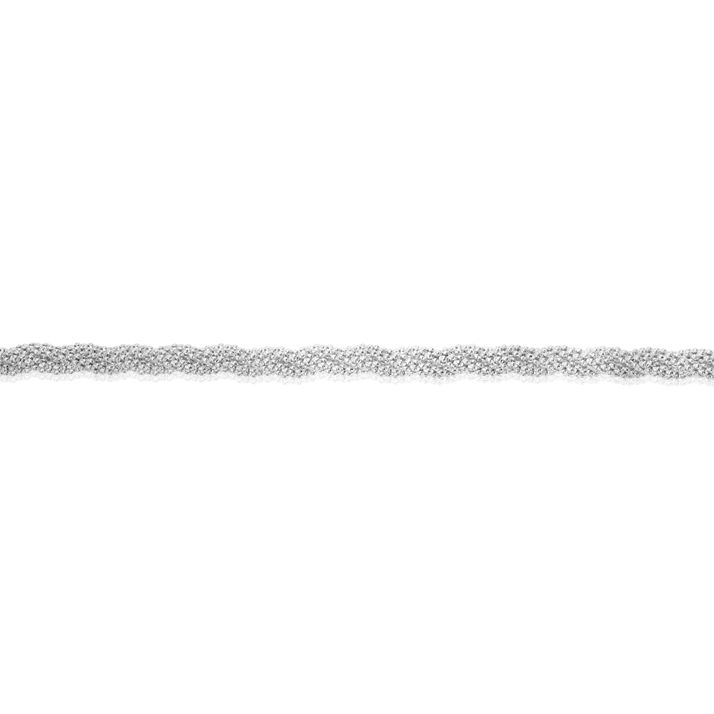 Sterling Silver Fancy Twisted 19cm Bracelet