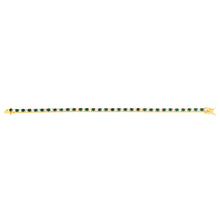 Load image into Gallery viewer, Sterling Silver Gold Plated 3mm White And Emerald Green Cubic Zirconia 19cm Bracelet