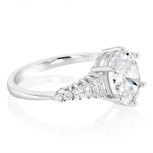 Load image into Gallery viewer, Sterling Silver Rhodium Plated White Cubic Zirconia Fancy Ring