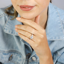 Load image into Gallery viewer, Sterling Silver Rhodium Plated White Cubic Zirconia Fancy Ring