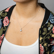 Load image into Gallery viewer, Sterling Silver Round Cubic Zirconia Bezel Set Pendant