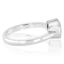 Load image into Gallery viewer, Sterling Silver Bezel Set Round White Cubic Zirconia Ring