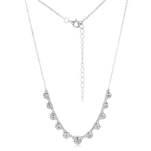 Load image into Gallery viewer, Sterling Silver Bezel Set Cubic Zirconia Charm Fancy 40+5cm Chain