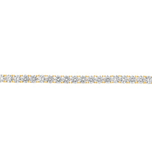 Load image into Gallery viewer, Sterling Silver Gold Plated 5mm Cubic Zirconia Tennis 19cm Bracelet