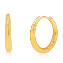 Load image into Gallery viewer, Gold Plated Sterling Silver Plain Huggie Earrings