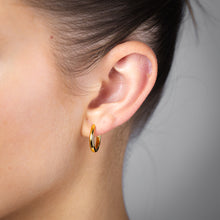 Load image into Gallery viewer, Gold Plated Sterling Silver Plain Huggie Earrings