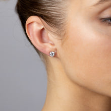 Load image into Gallery viewer, Sterling Silver CZ Stud Earrings