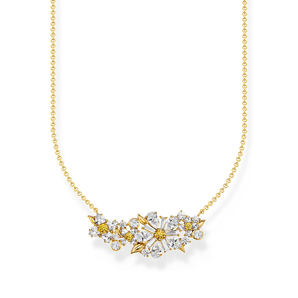 Thomas Sabo Blooming Yellow Gold-Plated Daisy Bouquet Necklace