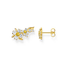 Load image into Gallery viewer, Thomas Sabo Blooming Yellow Gold-Plated Daisy CZ Ear Climbers