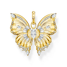 Load image into Gallery viewer, Thomas Sabo Bloom Yellow Gold-Plated Paradise Butterfly CZ Pendant