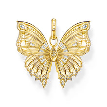 Load image into Gallery viewer, Thomas Sabo Bloom Yellow Gold-Plated Paradise Butterfly CZ Pendant