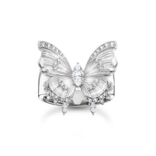 Load image into Gallery viewer, Thomas Sabo Bloom Butterfly Cocktail CZ Ring