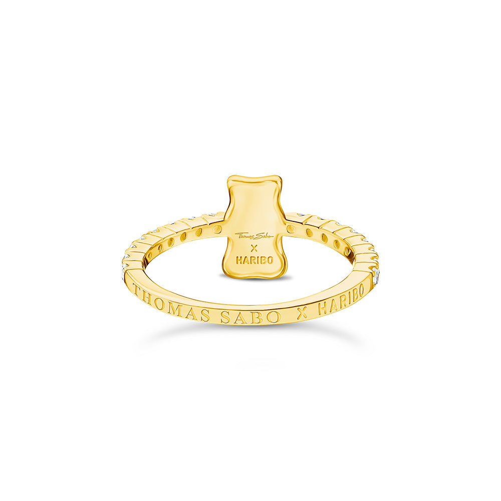 Thomas Sabo Haribo Yellow Gold-Plated Bear CZ Ring