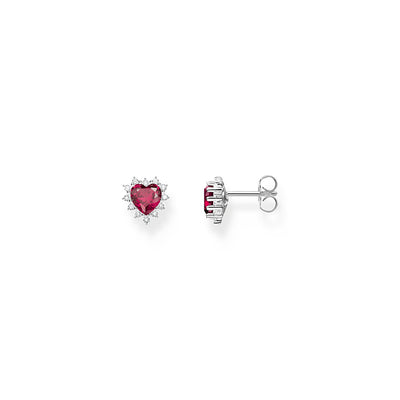 Thomas Sabo True Romance Red Heart Stud Earrings