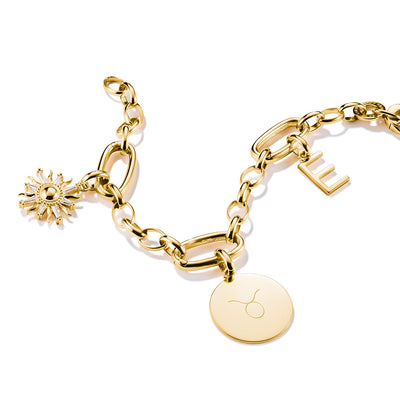 Thomas Sabo CC Connect Engravable Yellow Gold-Plated Disc Large