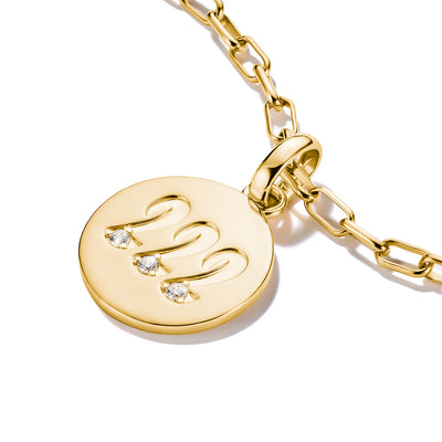 Thomas Sabo CC Connect Yellow Gold-Plated CZ '222' Angel Number