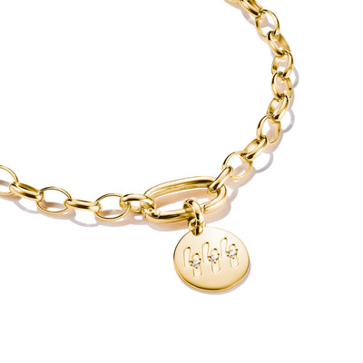 Thomas Sabo CC Connect Yellow Gold-Plated CZ '444' Angel Number