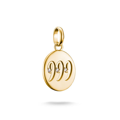 Thomas Sabo CC Connect Yellow Gold-Plated CZ '999' Angel Number