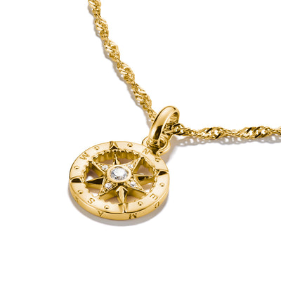 Thomas Sabo CC Connect Yellow Gold-Plated CZ Compass