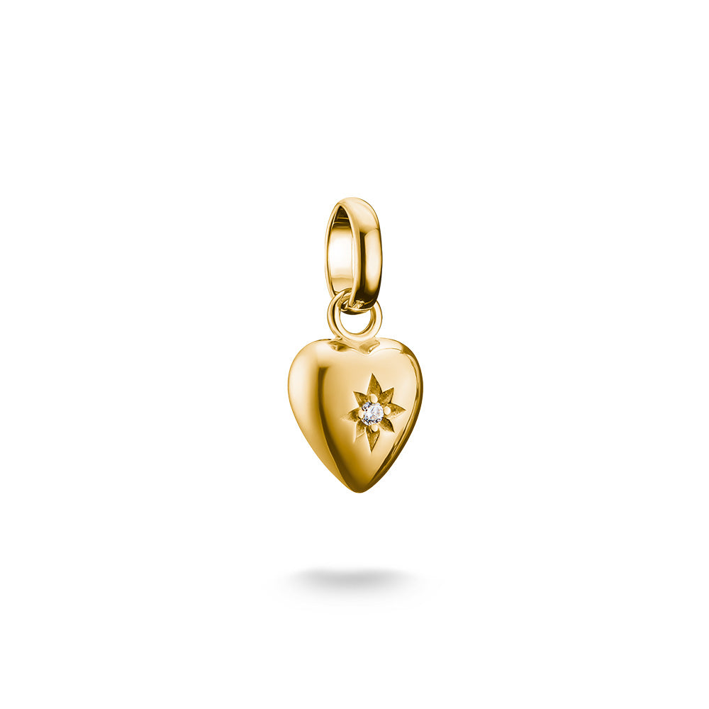 Thomas Sabo CC Connect Yellow Gold-Plated Heart with CZ Star