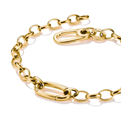 Thomas Sabo CC Connect Yellow Gold-Plated Single Eye Cable Bracelet