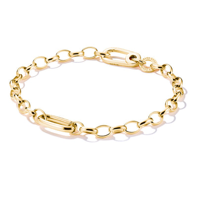 Thomas Sabo CC Connect Yellow Gold-Plated Single Eye Cable Bracelet