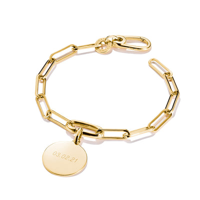 Thomas Sabo CC Connect Yellow Gold-Plated Single Eye Cable Bracelet