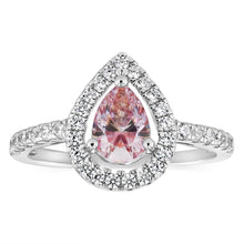 Load image into Gallery viewer, Sterling Silver Zirconia Pear Ring