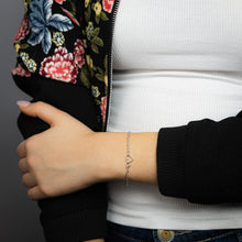 Load image into Gallery viewer, Sterling Silver Double Heart Bracelet