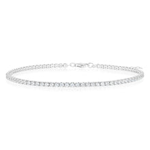 Load image into Gallery viewer, Sterling Silver CZ Tennis Bracelet