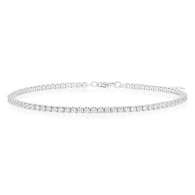 Sterling Silver CZ Tennis Bracelet