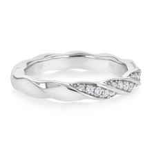 Load image into Gallery viewer, Sterling Silver CZ Twisted Ring