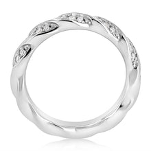 Load image into Gallery viewer, Sterling Silver CZ Twisted Ring