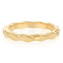 Load image into Gallery viewer, Sterling Silver Gold Plated CZ Twisted Ring