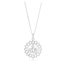Load image into Gallery viewer, Sterling Silver Floral Allah Pendant