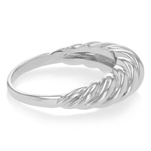Load image into Gallery viewer, Sterling Silver Croissant Dome Ring